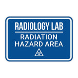 Classic Framed Plus Radiology Lab Radiation Hazard Area Door or Wall Sign | Medical Procedure Rooms Equipment