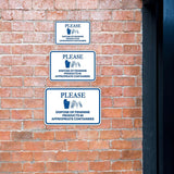 Classic Framed Plus Please Dispose Of Feminine Products In Appropriate Containers Door or Wall Sign | Bathroom Signs