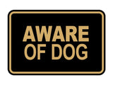 Signs ByLITA Classic Framed Aware Of Dog Wall or Door Sign