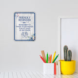 Classic Framed Plus Friendly Reminder Remember To Wash Your Hands For At Least 20 Seconds Wall or Door Sign | Funny Novelty Home Signs | Home Reminders For Families