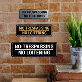 Signs ByLITA Standard No Trespassing No Loitering Wall or Door Sign | Office & Home Signage