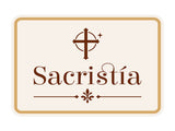 Classic Framed Plus Sacristía — Sacristy Door or Wall Sign | Spanish - Church Room & Area Signs