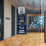 Signs ByLITA Square Clean Towels Door or Wall Sign | Public Signage