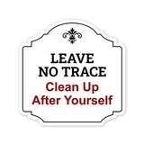 Heritage Plus Leave No Trace Clean Up After Yourself Wall or Door Sign | Gym Changing Rooms Etiquette