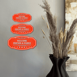 Victorian Plus Welcome Friends & Family Please Check Your Political And Religious Views At The Door Wall or Door Sign | American Elections Man Cave Decoration
