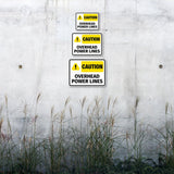 Classic Framed Plus Caution: Overhead Power Lines Door or Wall Sign | Miscellaneous Warning Signs - Industrial & Construction