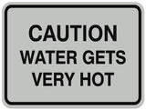 Signs ByLITA Classic Framed CAUTION WATER GETS VERY HOT Door or Wall Sign Durable Plastic | Easy Installation | Elegant Design