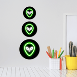 Circle Plus Ovni Neon Graphic Style Wall or Door Sign | Live Streamer Gaming Themed Decoration