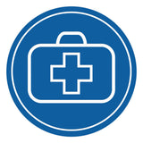 Signs ByLITA Circle First Aid Graphic Door or Wall Sign | Easy Installation | Durable Construction | Promote Health And Safety | Caution Warning Sign for Home, Business and Office Spaces