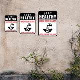 Portrait Round Plus Stay Healthy Wash Your Hands After Leaving This Area Wall or Door Sign | Farm/Barn Warning Signage