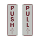 Signs ByLITA Vertical Push and Pull Door Signs (Church Crosses) Door Sign