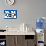 Classic Framed Plus Notice No Storage In Aisle Door or Wall Sign | Health & Safety Signage