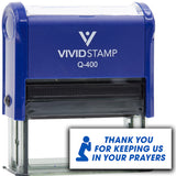 Vivid Stamp Thank you for keeping us in your prayers Self-Inking Rubber Stamps