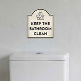 Keep The Bathroom Clean' Headstone ? Wall/Door Restroom & Hygiene Sign