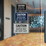 Signs ByLITA Classic Framed Caution Water May be Very Hot Durable Sign | Easy Installation | Elegant Design Wall or Door Sign