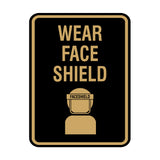 Signs ByLITA Portrait Round Wear Face Shield Wall or Door Sign