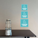 Square Plus Hydration Station Wall or Door Sign | Business & Public Signage