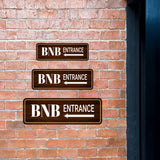 Standard Plus BNB Entrance (Left Arrow) Door or Wall Sign | BnB Hosting Signage