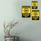 Portrait Round Plus Biohazard Authorized Personnel Only Wall or Door Sign | Warning Signage