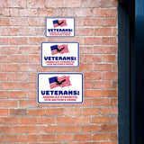 Classic Framed Plus Veterans: America’s Strength, Our Nation’s Pride Door or Wall Sign | 2nd Amendment Protection