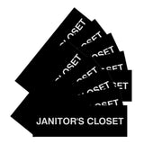 Basic Janitor's Closet Door/Wall Sign (Multipack)