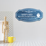 Victorian Plus S.O.S. Shipyard We Fix Everything Wall or Door Sign | Marina Harbor Signage
