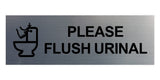 Basic Please Flush Urinal Wall or Door Sign
