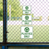Square Plus Plastics Only Wall or Door Sign | Eco-Friendly Recycling