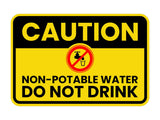 Classic Framed Plus Caution: Non-Potable Water – Do Not Drink Door or Wall Sign | Miscellaneous Warning Signs - Industrial & Construction