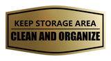 Signs ByLITA Fancy Keep Storage Area Clean and Organized Durable ABS Plastic Laser Engraved Easy Installation Elegant Design Wall or Door Sign