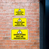 Classic Framed Plus Shoplifters Will Be Prosecuted Wall or Door Sign | Safety Warning Signage