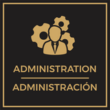 Signs ByLITA Square Administration Wall or Door Sign | Spanish Bilingual Business and Office Signs