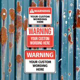 Classic Framed Plus Custom Warning Wall or Door Sign | Customizable Warning Sign For Homes and Businesses | Health and Safety Signage