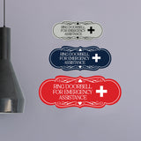 Signs ByLITA Designer Ring Doorbell for Emergency Assistance Wall or Door Sign