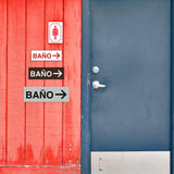 Signs ByLITA Basic Baño Right Arrow Directional Wall or Door Sign