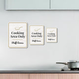 Portrait Round Plus Cooking Area Only – Staff Access Wall or Door Sign | General Kitchen and Food-related