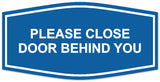 Signs ByLITA Fancy Please Close Door Behind You Sign - Laser-Engraved Lettering | Durable ABS Plastic | Vibrant Colors | Powerful Foam Tape