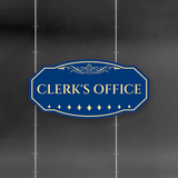Victorian Plus Clerk's Office Wall or Door Sign | Legal and Courtroom Decoration