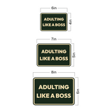 Classic Framed Plus Adulting Like A Boss Wall or Door Sign | Funny Home Or Office Decor