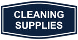 Signs ByLITA Fancy Cleaning Supplies Sign | Durable Plastic | Vibrant Colors | Powerful Foam Tape