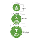 Circle Plus Yoga Studio Wall or Door Sign | Easy Installation | Business & Studio Signage