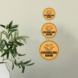Circle Plus Counseling Room Wall or Door Sign | Easy Installation | Business & Studio Signage