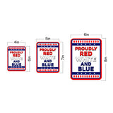 Classic Framed Plus Proudly Red, White, and Blue: American Home Door or Wall Sign | Easy Installation | Patriotic Stars and Stripes USA Pride Sign
