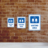 Portrait Round Plus Waiting Area Wall or Door Sign | General Public Signage