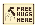 Classic Framed Free Hugs Here Wall or Door Sign