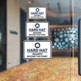 Classic Framed Plus Hard Hat Required Beyond This Point — Wall or Door Sign | Safety & PPE - Sign