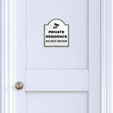 Private Residence Do Not Enter' Headstone - Wall or Door Signs ? Access & Control Sign