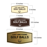 Fancy Lost And Found Golf Balls Wall or Door Sign