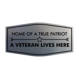 Signs ByLITA Fancy Home of a True Patriot: A Veteran Lives Here Easy Installation | Honor Veterans with Military Signs | US Pride | Businesses and Homes Wall or Door Sign