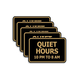 Signs ByLITA Classic Framed, Quiet Hours 10 pm to 8 am Wall or Door Sign (Multipacks)